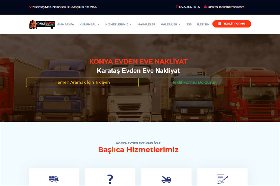 Konya Evden Eve Nakliyat Web Sitesi